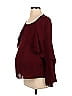 Artelier Nicole Miller for A Pea in the Pod 100% Silk Burgundy Long Sleeve Silk Top Size S (Maternity) - photo 1