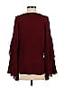 Artelier Nicole Miller for A Pea in the Pod 100% Silk Burgundy Long Sleeve Silk Top Size S (Maternity) - photo 2