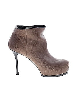 Yves Saint Laurent Lizard Embossed Leather Tribtoo 105 Ankle Boots (view 1)