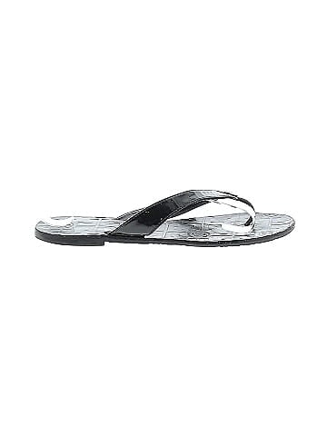 Tory burch black deals and silver sandals