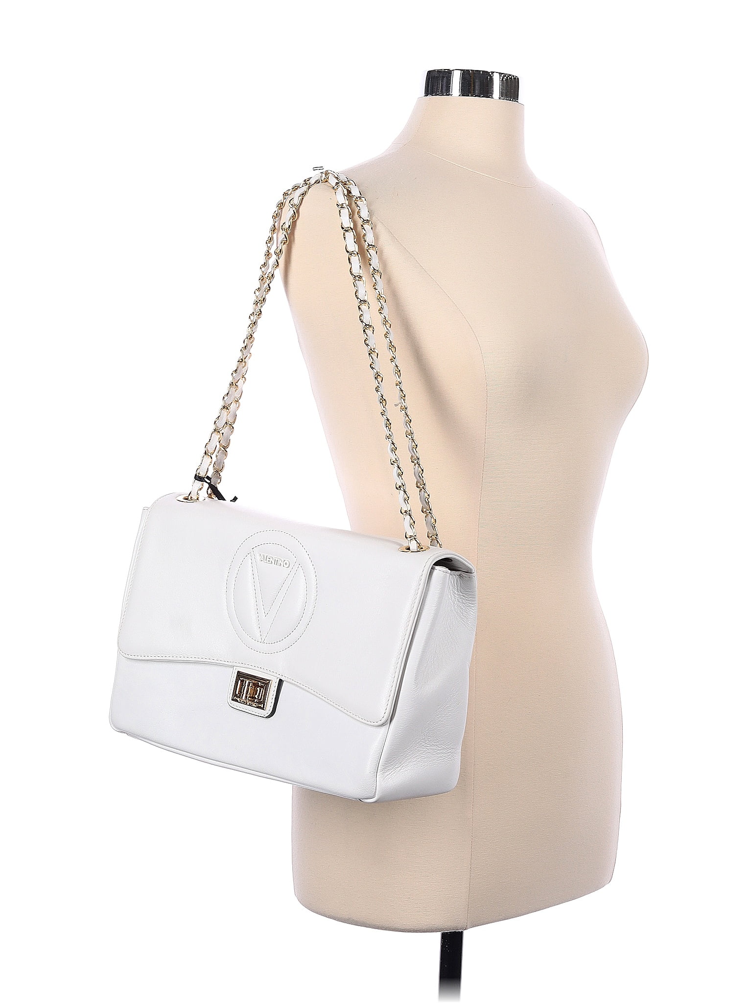 VALENTINO By Mario Valentino 100 Leather Solid White Leather