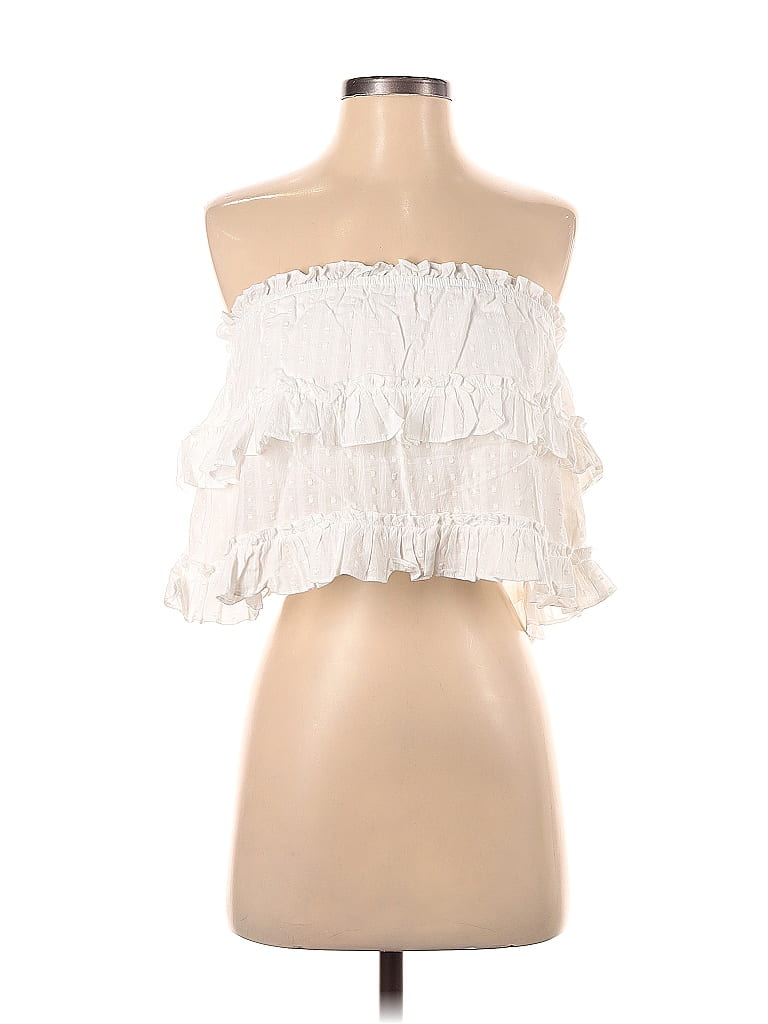 Talulah New York 100% Cotton Solid White Tube Top Size S - 68% off ...