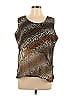 Assorted Brands Brown Sleeveless Blouse Size L - photo 1