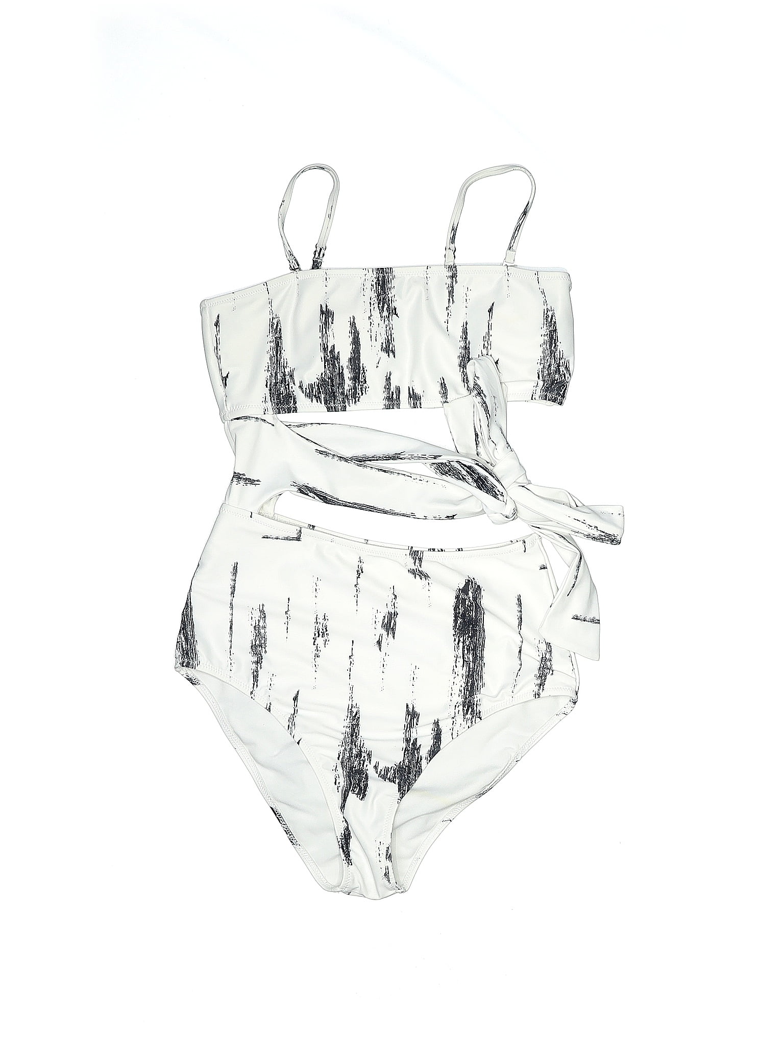 Shein Tie Dye White One Piece Swimsuit Size S 37 Off Thredup