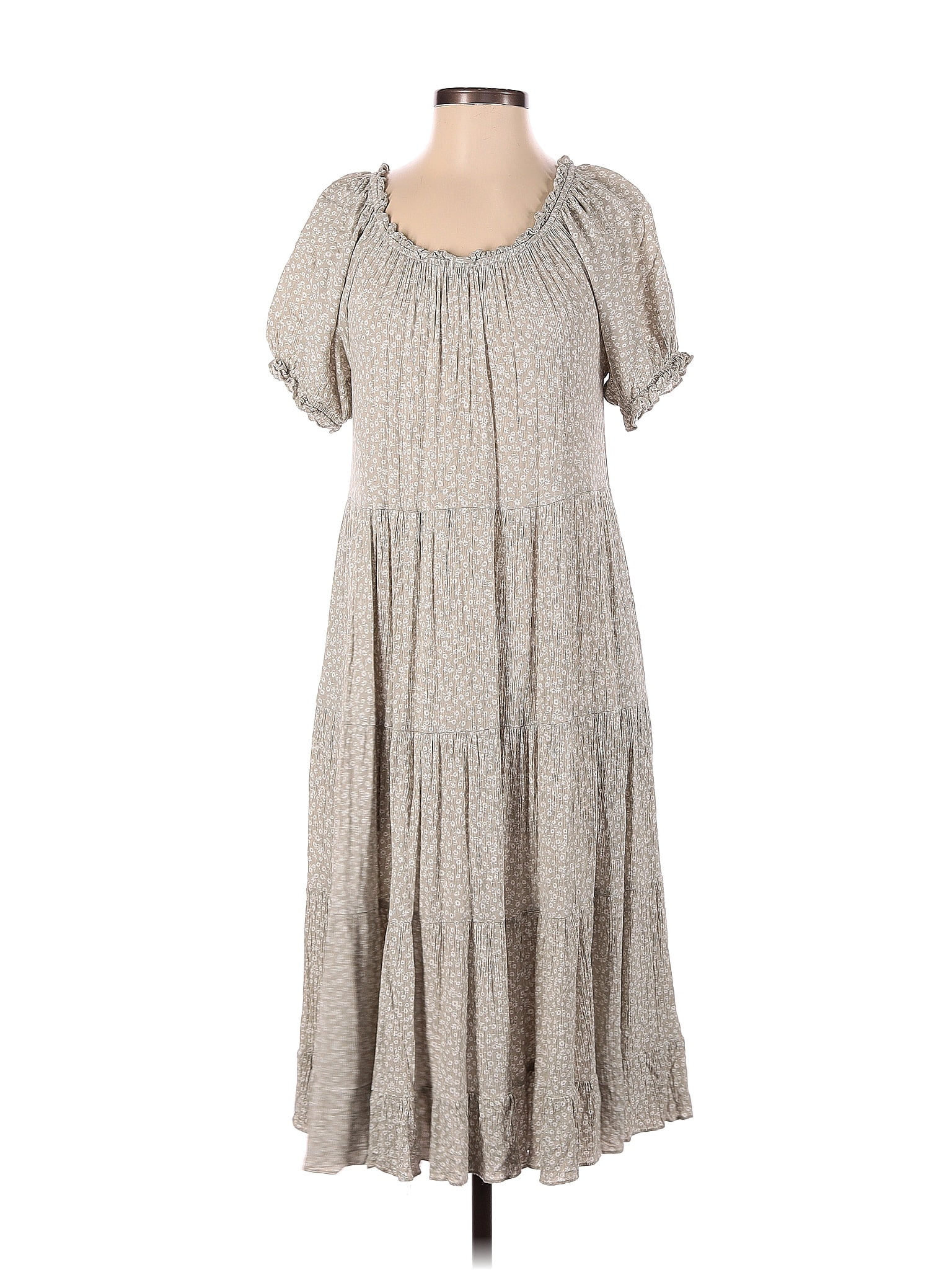 CALISTA 100% Rayon Gray Casual Dress Size S - 54% off | ThredUp