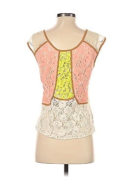 Champagne & Strawberry Short Sleeve Blouse (view 2)