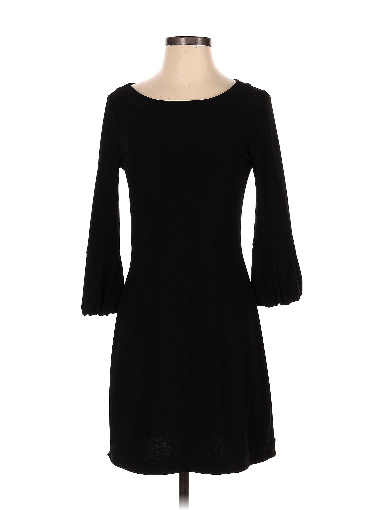 White House Black Market Solid Black Casual Dress Size S 71 Off