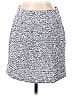 Lou & Grey Tweed Jacquard Marled Solid Chevron-herringbone Gray Casual Skirt Size S - photo 1