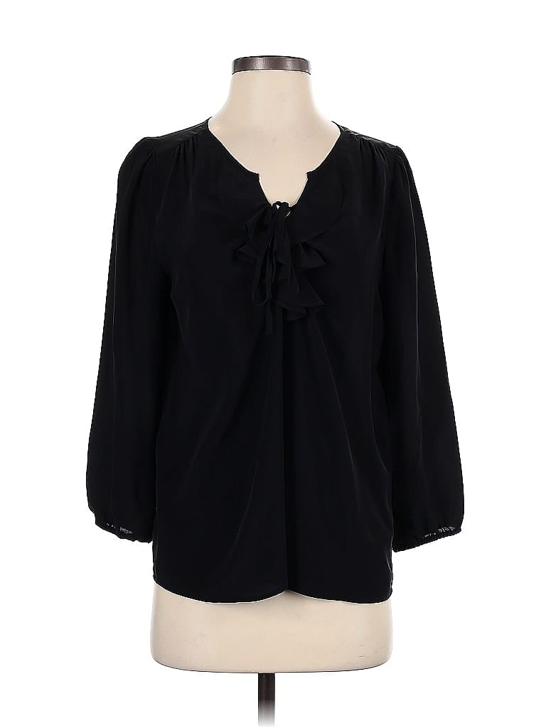 Joie 100% Silk Black Long Sleeve Silk Top Size S - photo 1