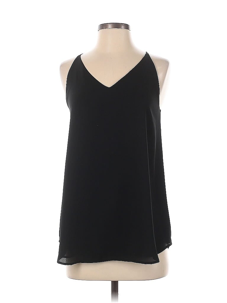 Pre-owned Ann Taylor Loft Sleeveless Top Black Halter Neckline Tops