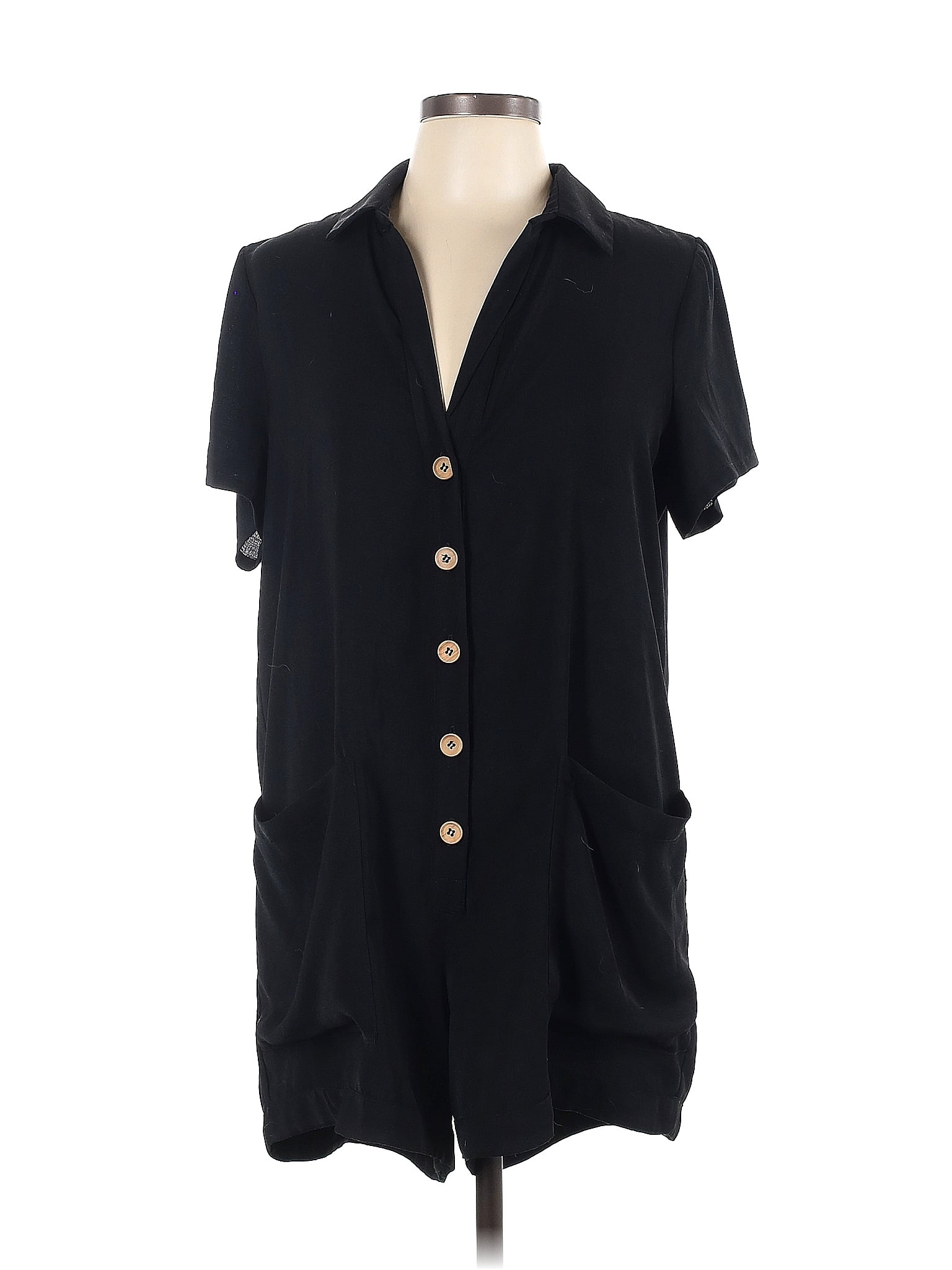 Show Me Your Mumu Solid Black Romper Size L - 75% off | ThredUp image.