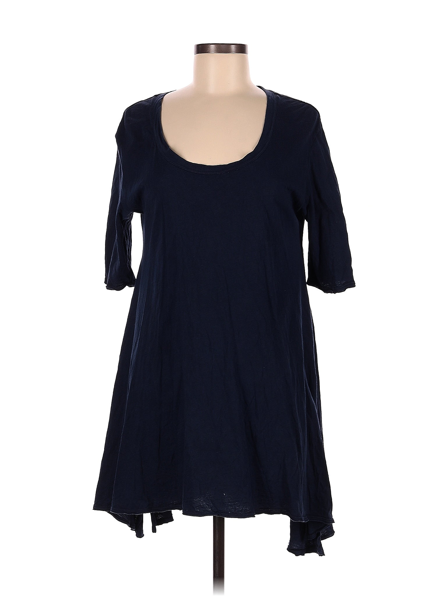 Free People Solid Navy Blue Casual Dress Size M 70 Off Thredup