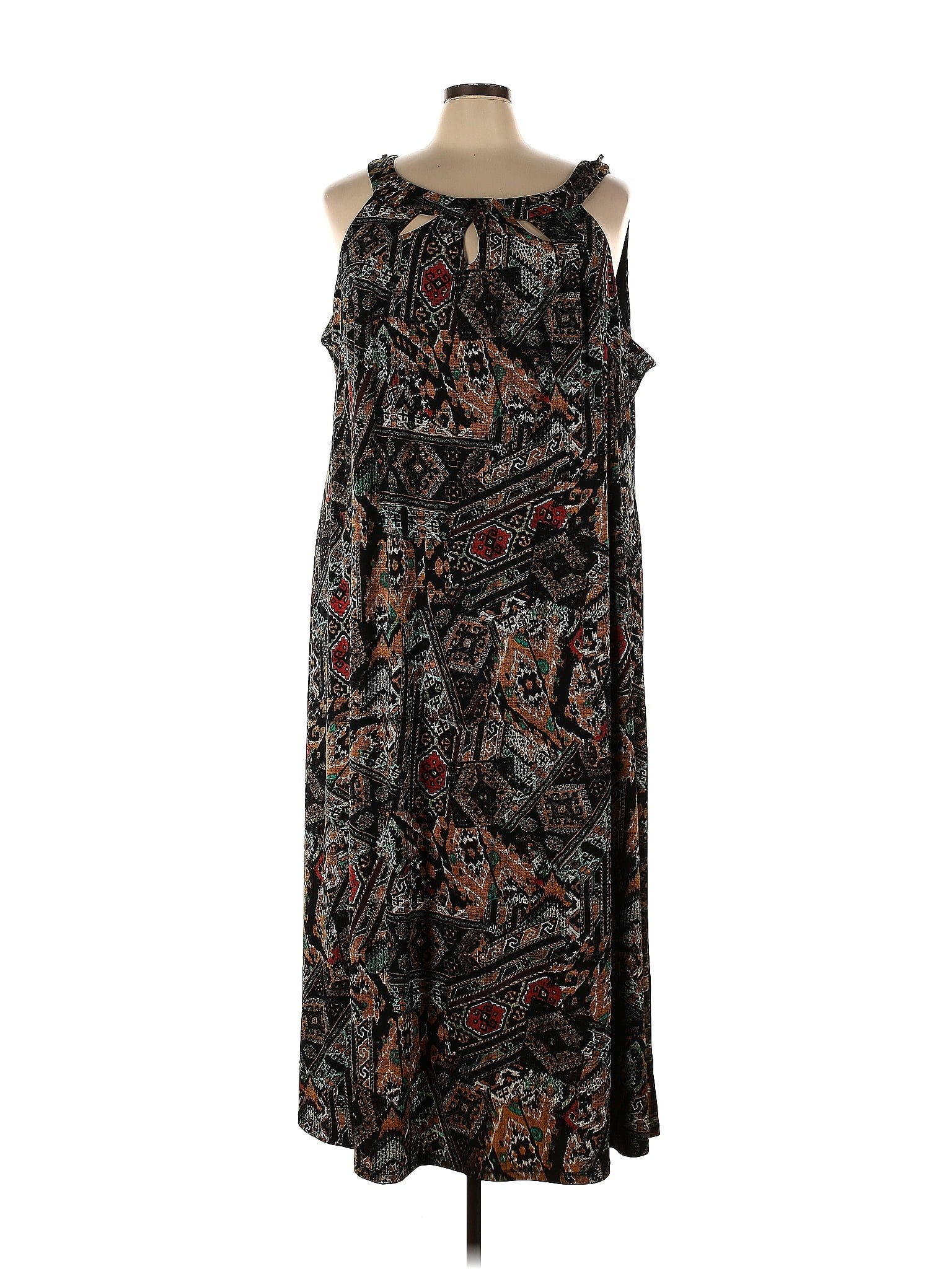 Denim 24/7 Multi Color Black Casual Dress Size 4X (Plus) - 44% off ...