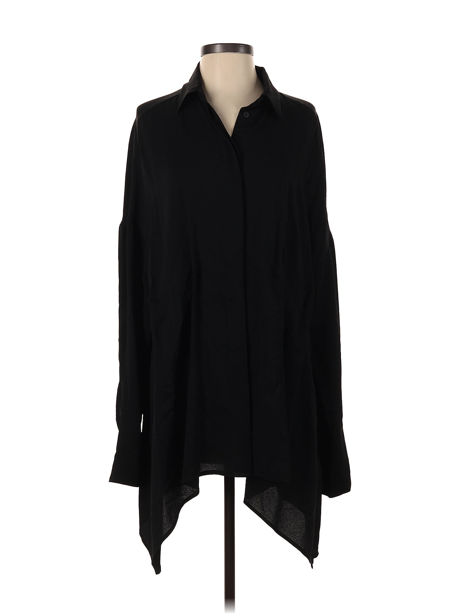 Smarteez Solid Black Long Sleeve Blouse Size 40 It 78 Off Thredup