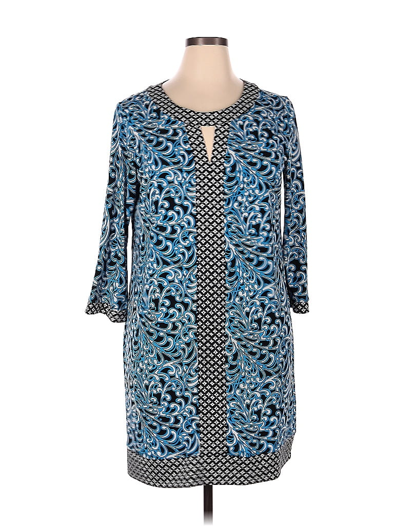 Liz Claiborne Multi Color Blue Casual Dress Size XL - 64% off | ThredUp