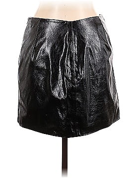 Scoop Faux Leather Skirt (view 2)