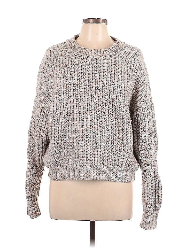 Point Sur Marled Tweed Gray Pullover Sweater Size L - photo 1