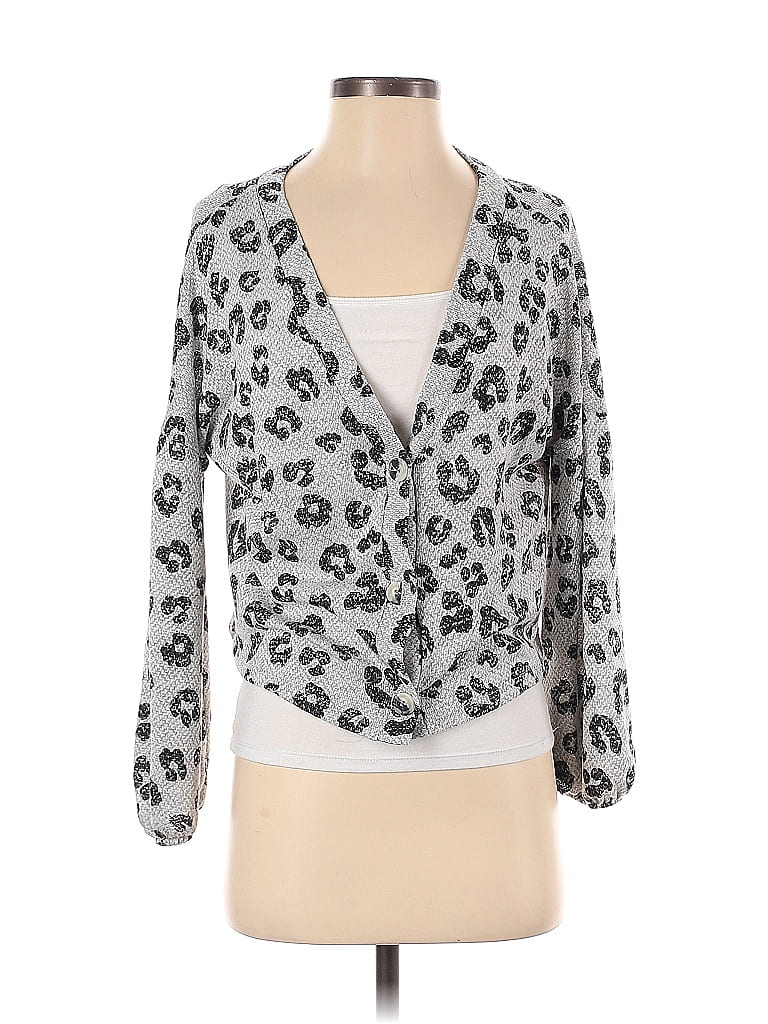 Pre-owned Sadie & Sage Cardigan Sweater In Silver