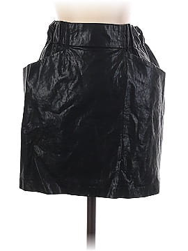 Zara Basic Faux Leather Skirt (view 1)