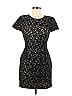 French Connection Jacquard Marled Tweed Stars Black Casual Dress Size 6 - photo 1