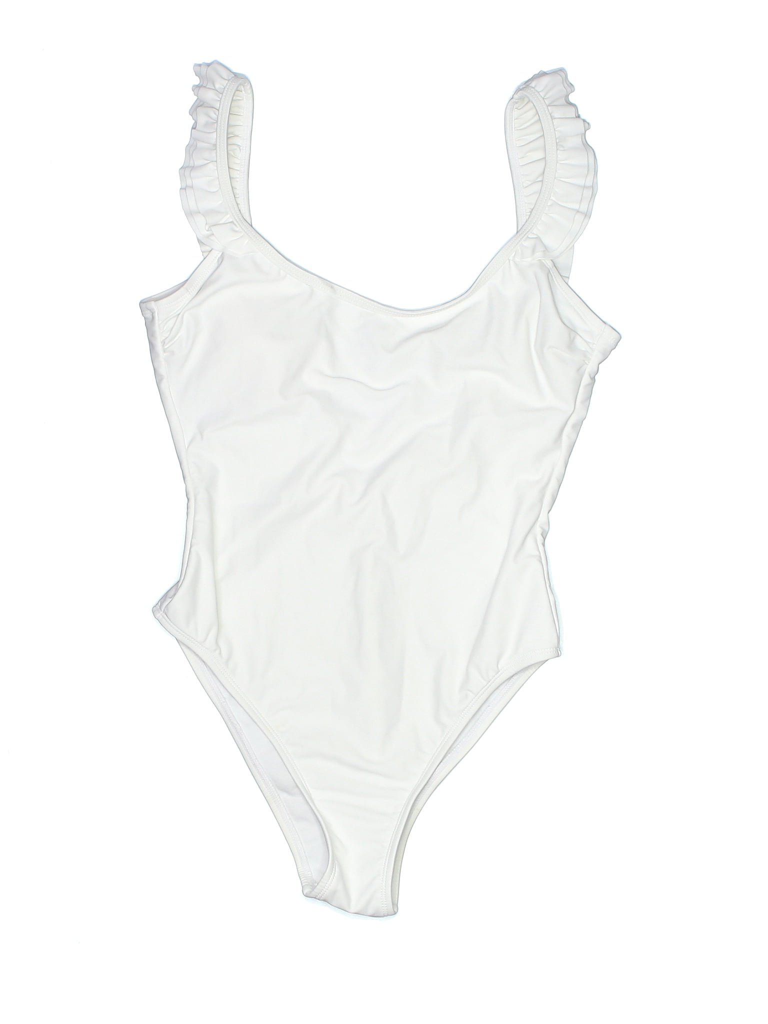 Sugar Coast Solid White One Piece Swimsuit Size S 50 Off Thredup