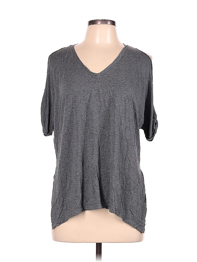 Sen 100% Viscose Gray Short Sleeve T-Shirt Size Lg (3) - photo 1