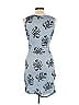 Unbranded Acid Wash Print Graphic Tropical Blue Silver Cocktail Dress Size L - photo 2
