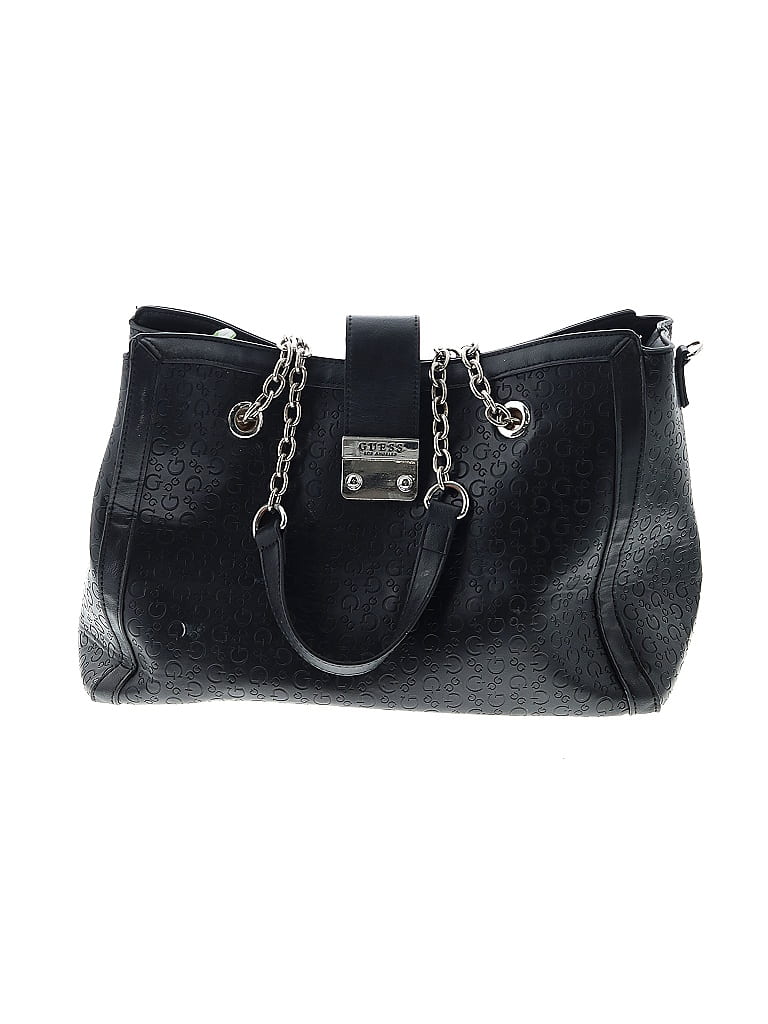 Guess Solid Black Satchel One Size - 68% off | ThredUp