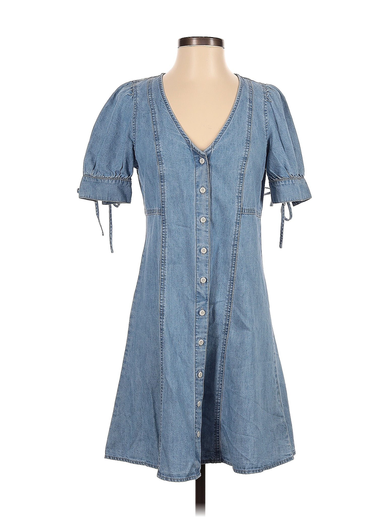 Madewell Solid Blue Casual Dress Size 2 - 70% off | ThredUp