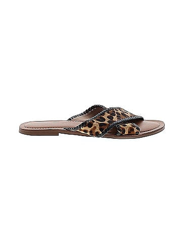 Jack Rogers Leopard Print Multi Color Brown Sandals Size 8 63