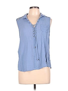 Toffee Mocha Sleeveless Button-Down Shirt (view 1)