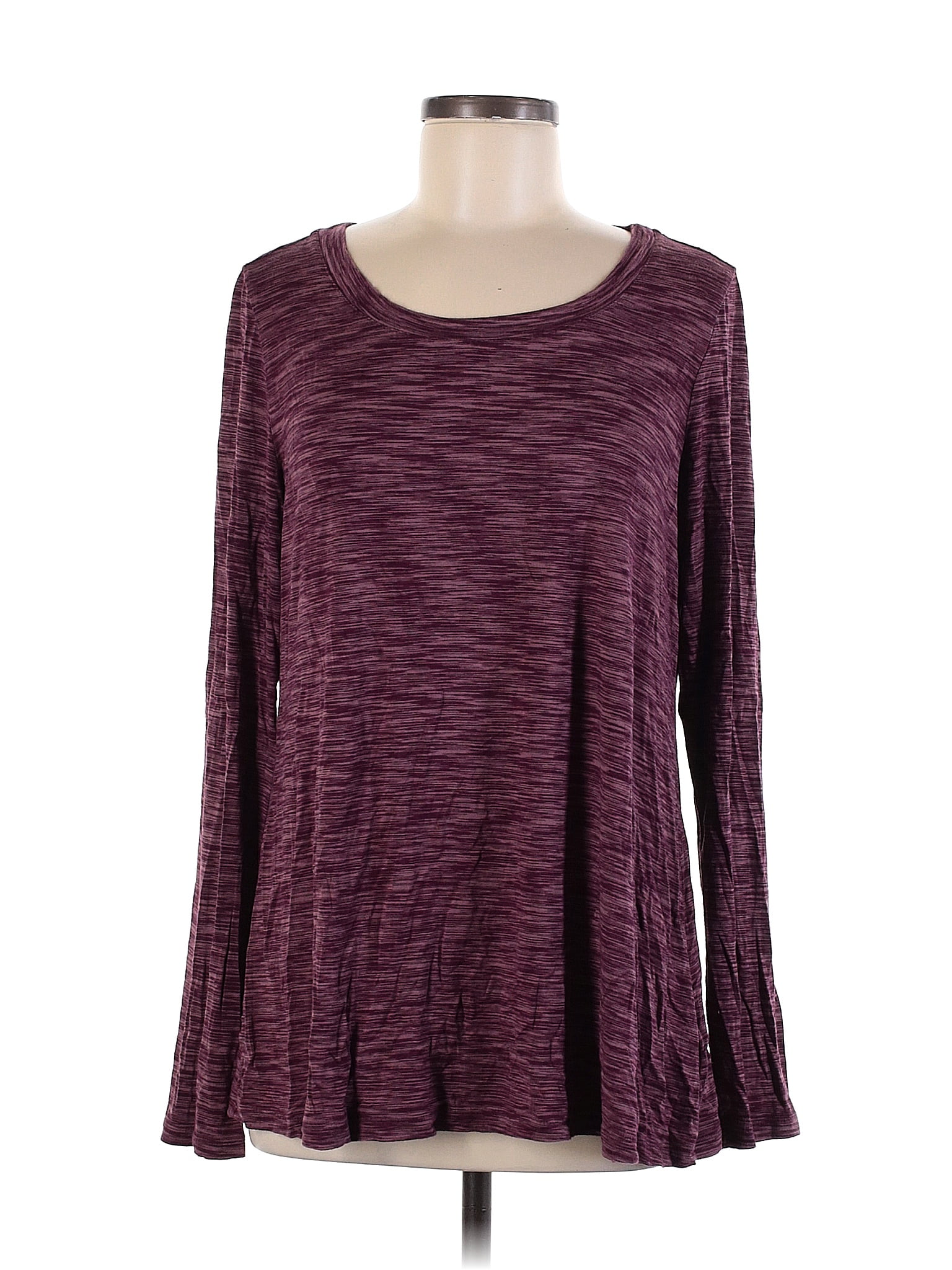 Logo By Lori Goldstein Purple Burgundy Long Sleeve Top Size M 72 Off