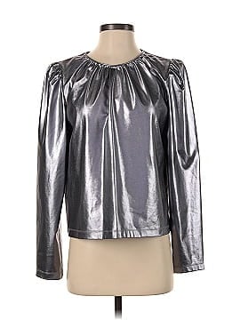 Derek Lam Collective Silver Pleated Top (view 1)