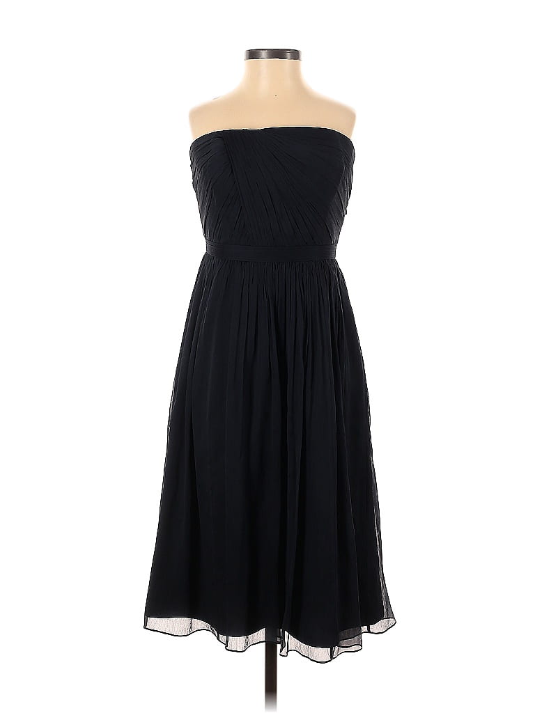 J Crew 100 Silk Solid Black Cocktail Dress Size 2 81 Off Thredup