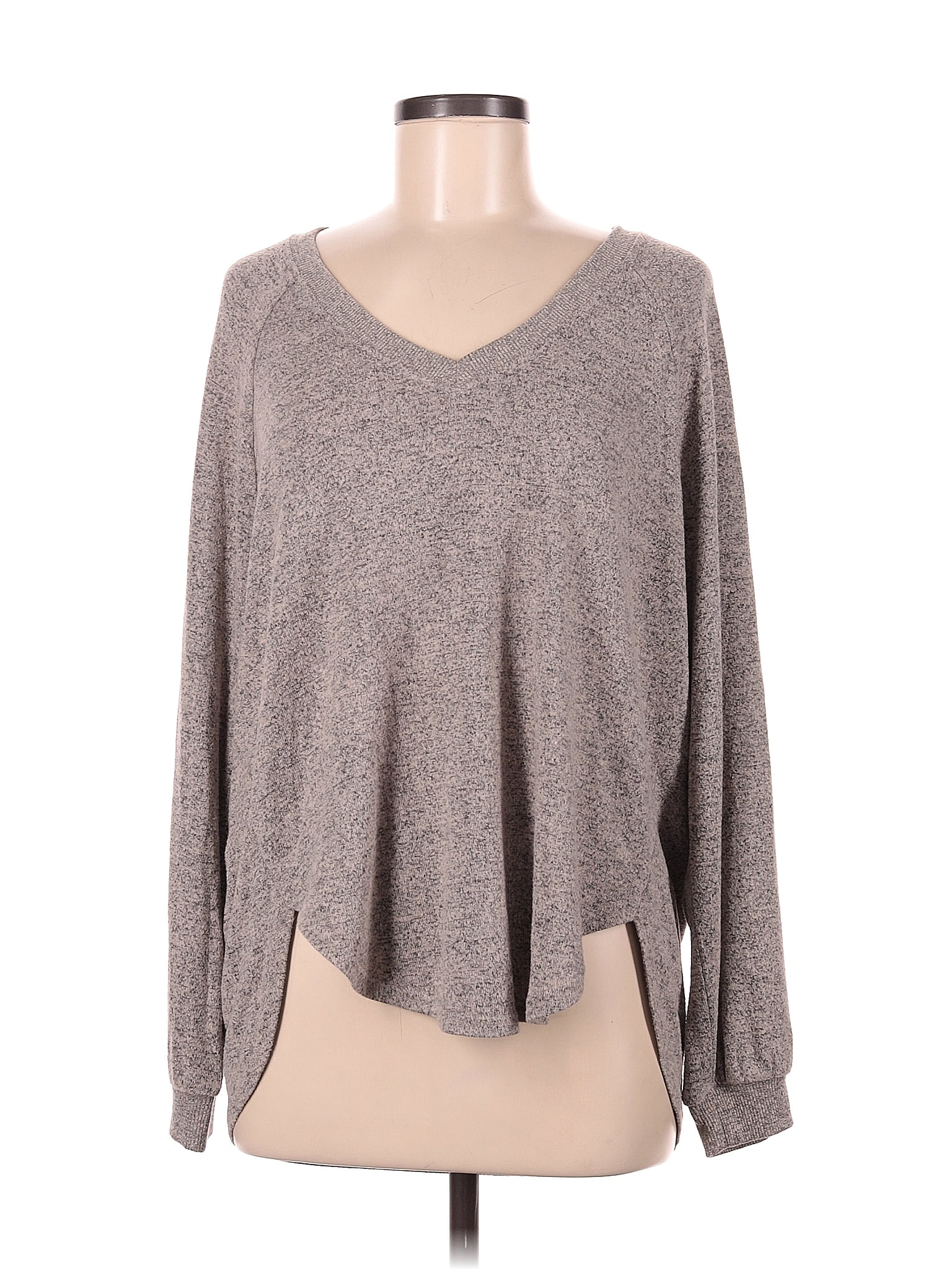 Z Supply Color Block Marled Gray Long Sleeve Top Size M 58 off ThredUp