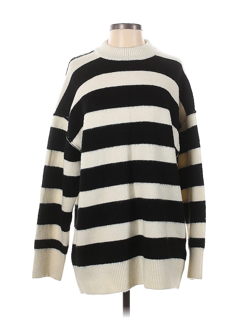 Zara Color Block Stripes Black Pullover Sweater Size S - 44% off | ThredUp