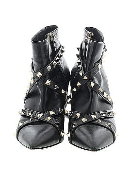 Valentino Leather Rockstud Ankle Boots (view 2)
