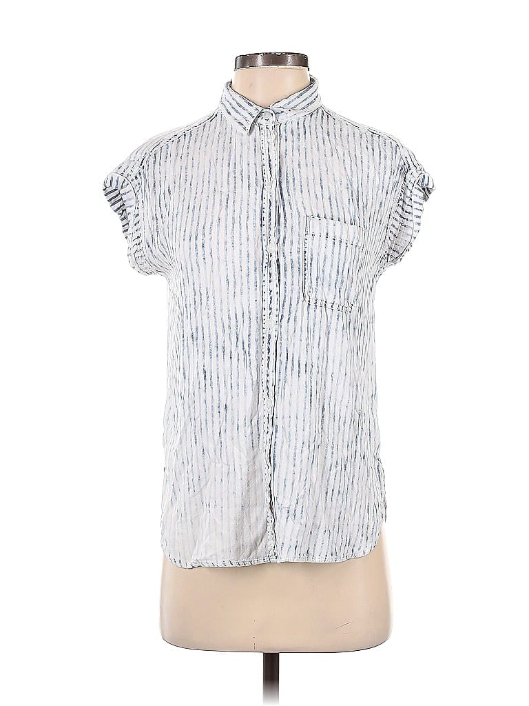 Pre-owned American Eagle Outfitters Short Sleeve Blouse In Silver