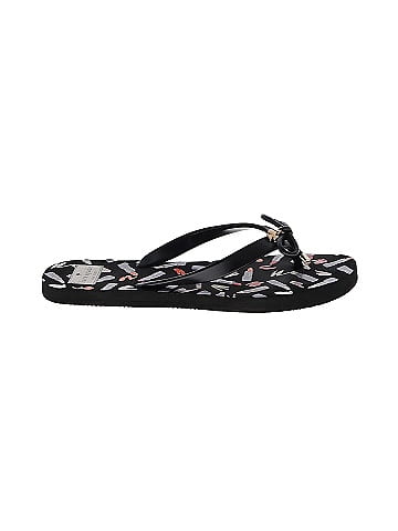 Kate spade black sales and white flip flops