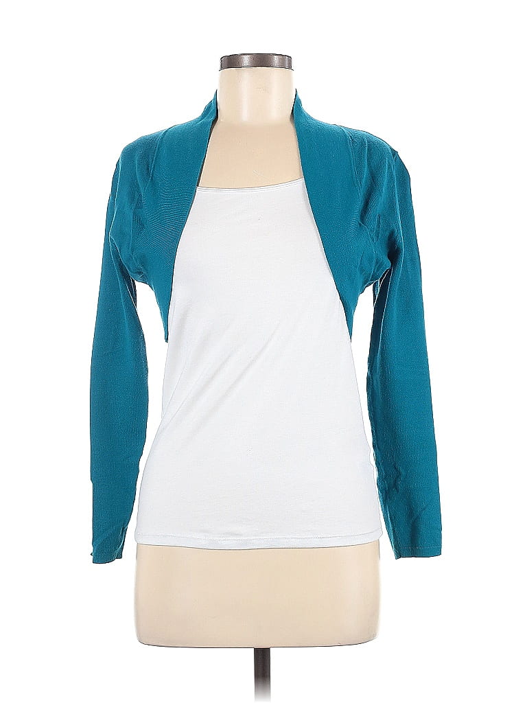 White House Black Market Color Block Teal Shrug Size M - 72% Off 