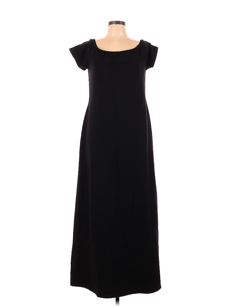 Boston Proper Solid Black Casual Dress Size L - photo 1