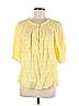 Ann Taylor LOFT Yellow Short Sleeve Top Size Med (Estimate) - photo 1