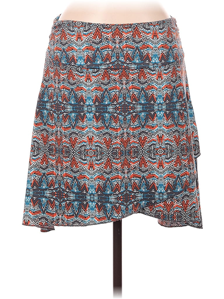 Soybu Paisley Baroque Print Batik Aztec Or Tribal Print Blue Casual Skirt Size M - photo 1