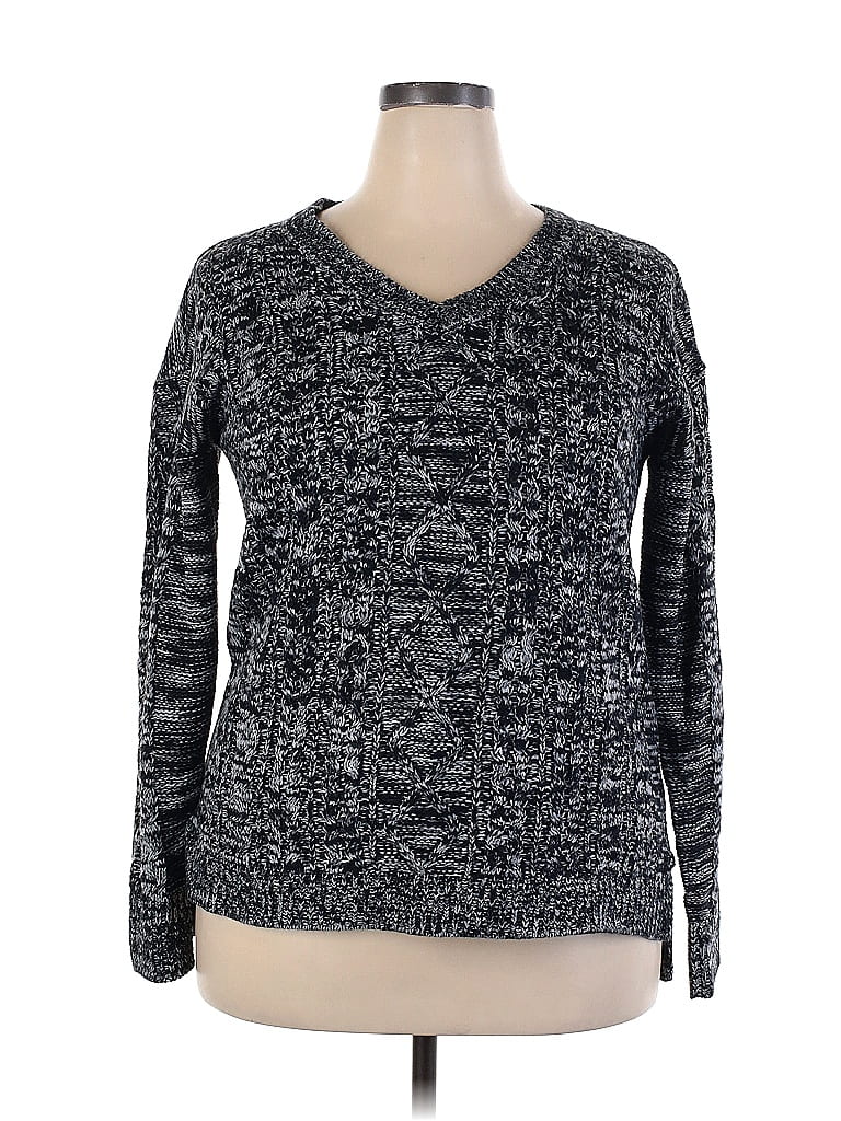 Faded Glory Color Block Paisley Black Pullover Sweater Size XXL - 56% ...