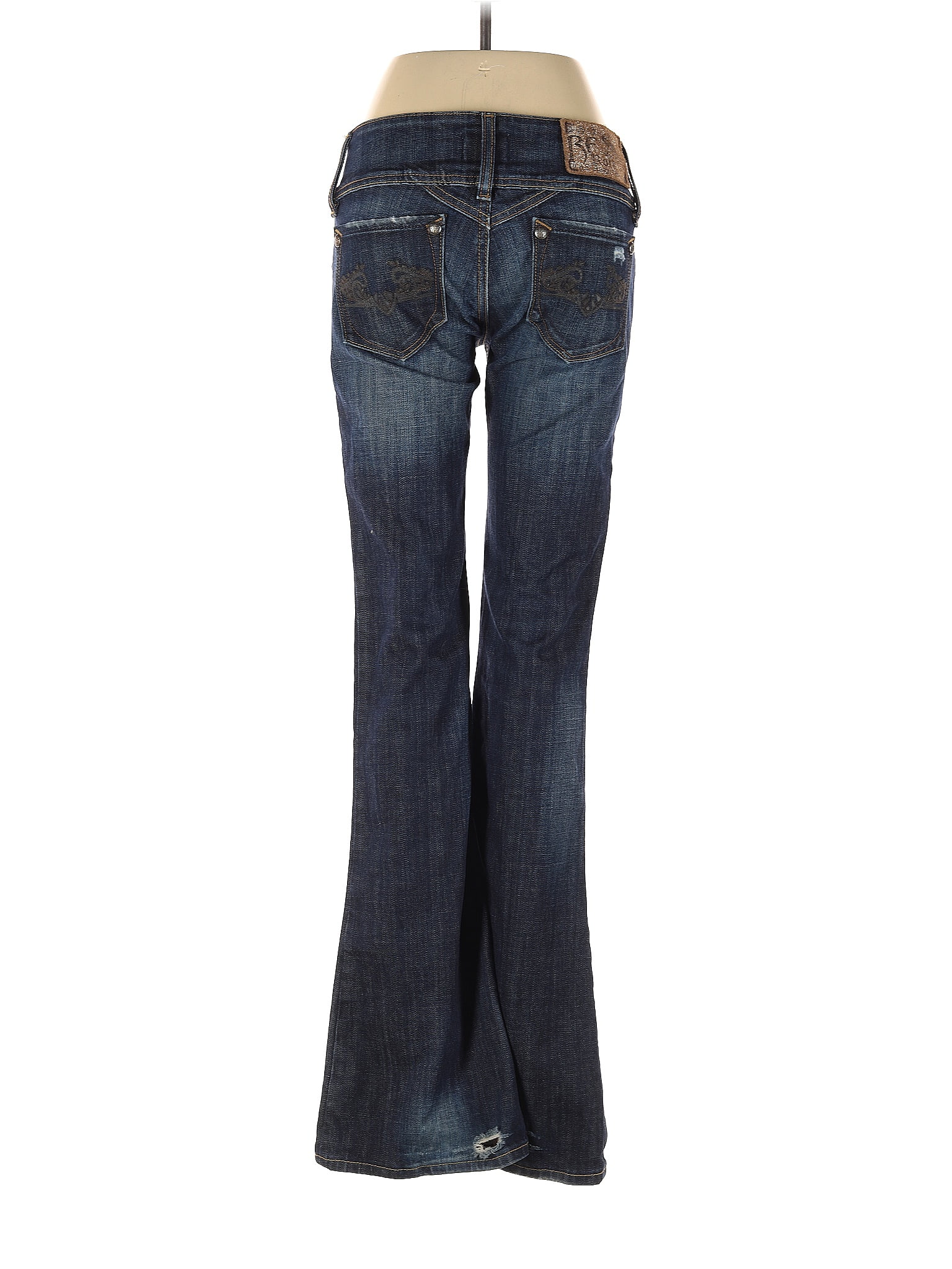 Rerock for Express Solid Blue Jeans Size 4 - 68% off