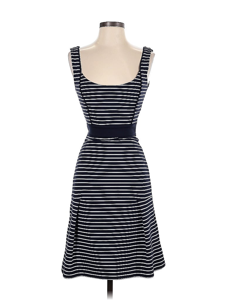 French Connection Stripes Blue Casual Dress Size 2 - photo 1