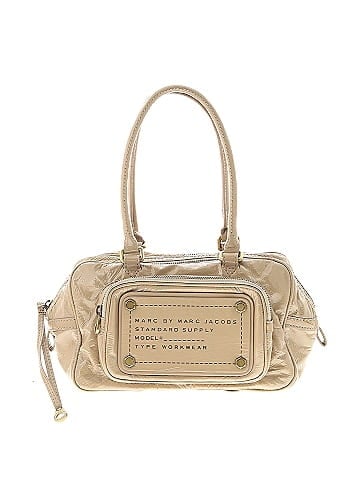 Marc by Marc Jacobs 100 Leather Solid Tan Gold Leather Shoulder