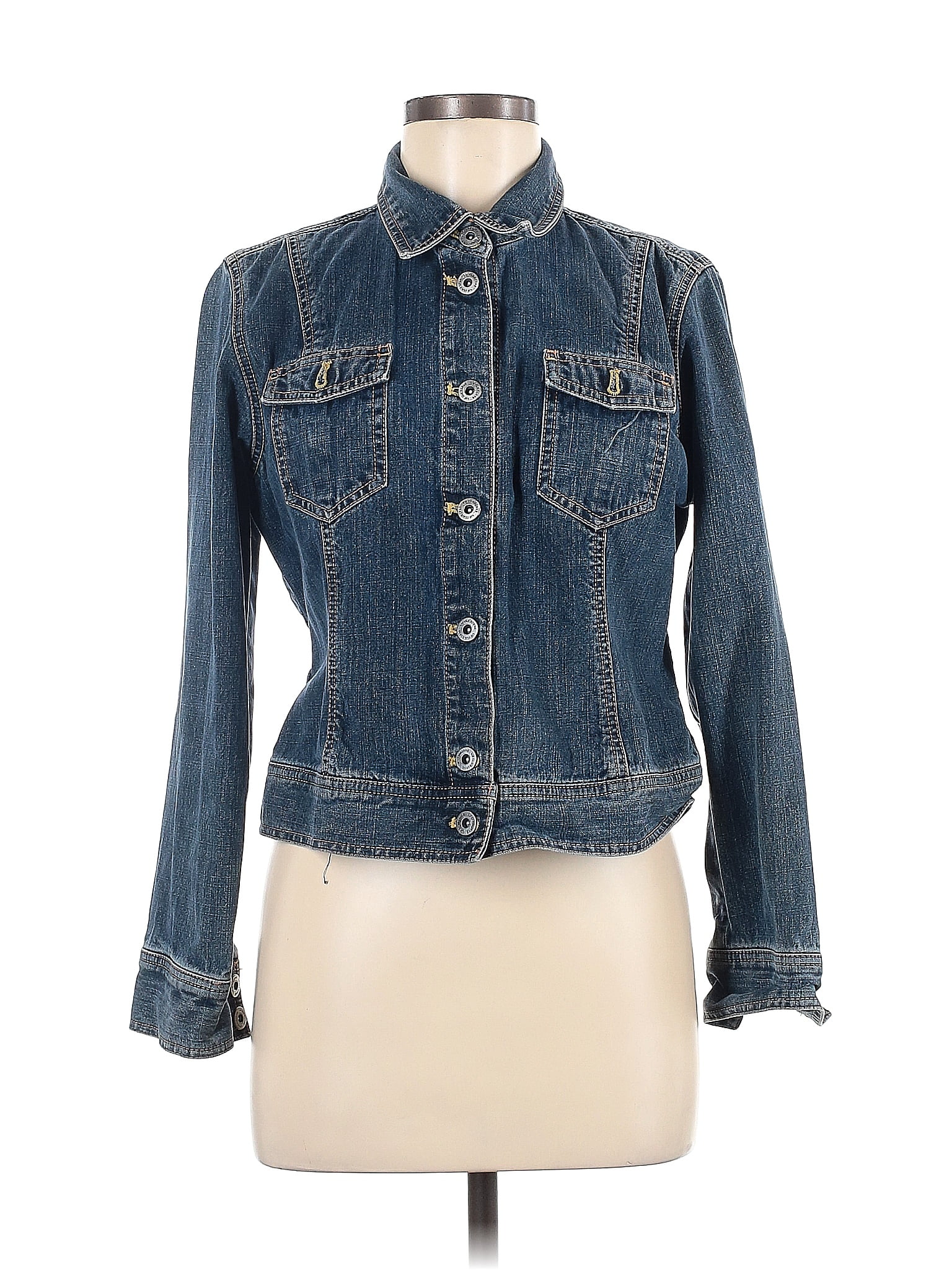 Liz Claiborne 100% Cotton Blue Denim Jacket Size M (Petite) - 62% off ...