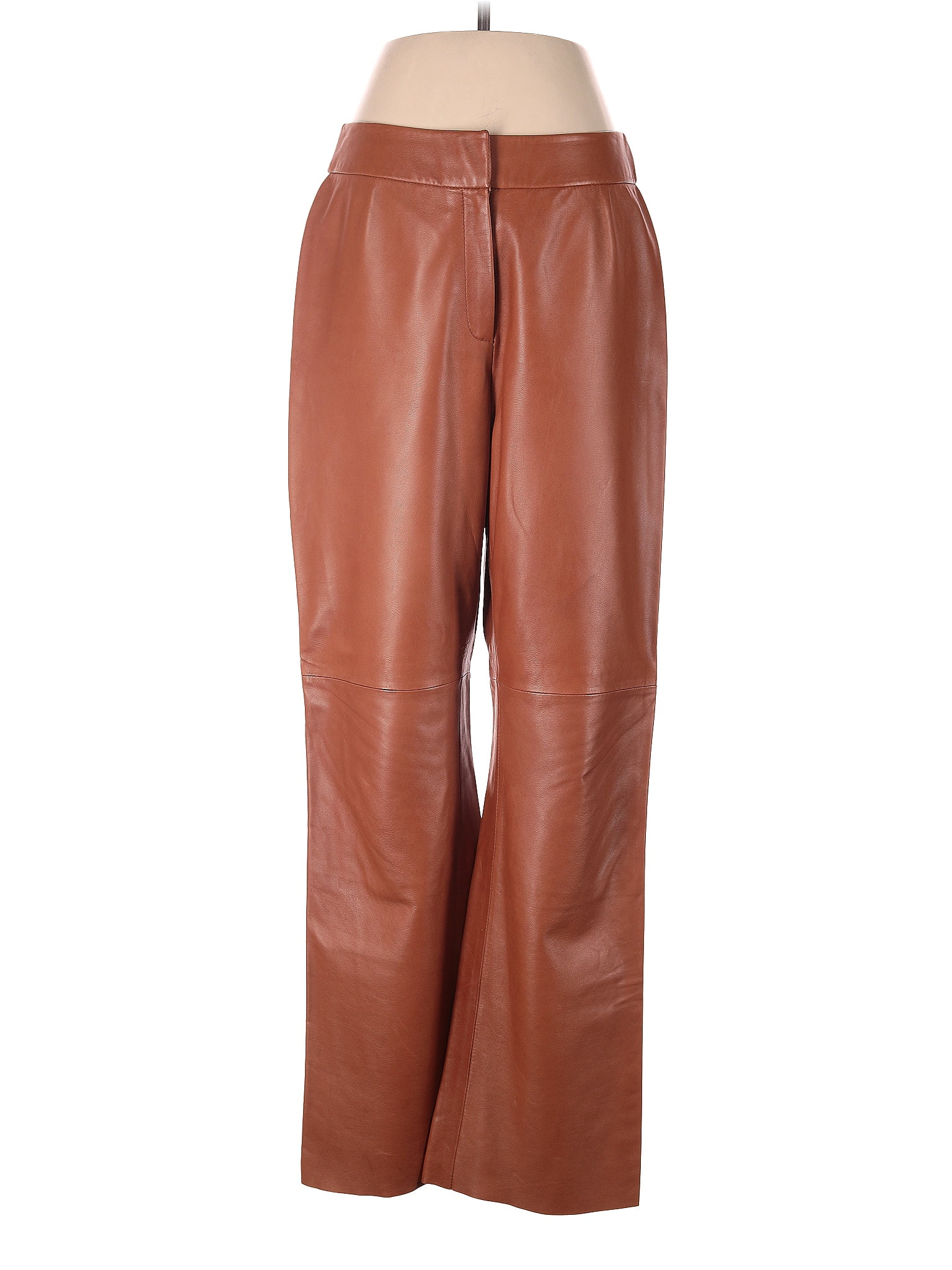 Garfield & Marks 100 Leather Solid Brown Leather Pants Size 8 76 off ThredUp