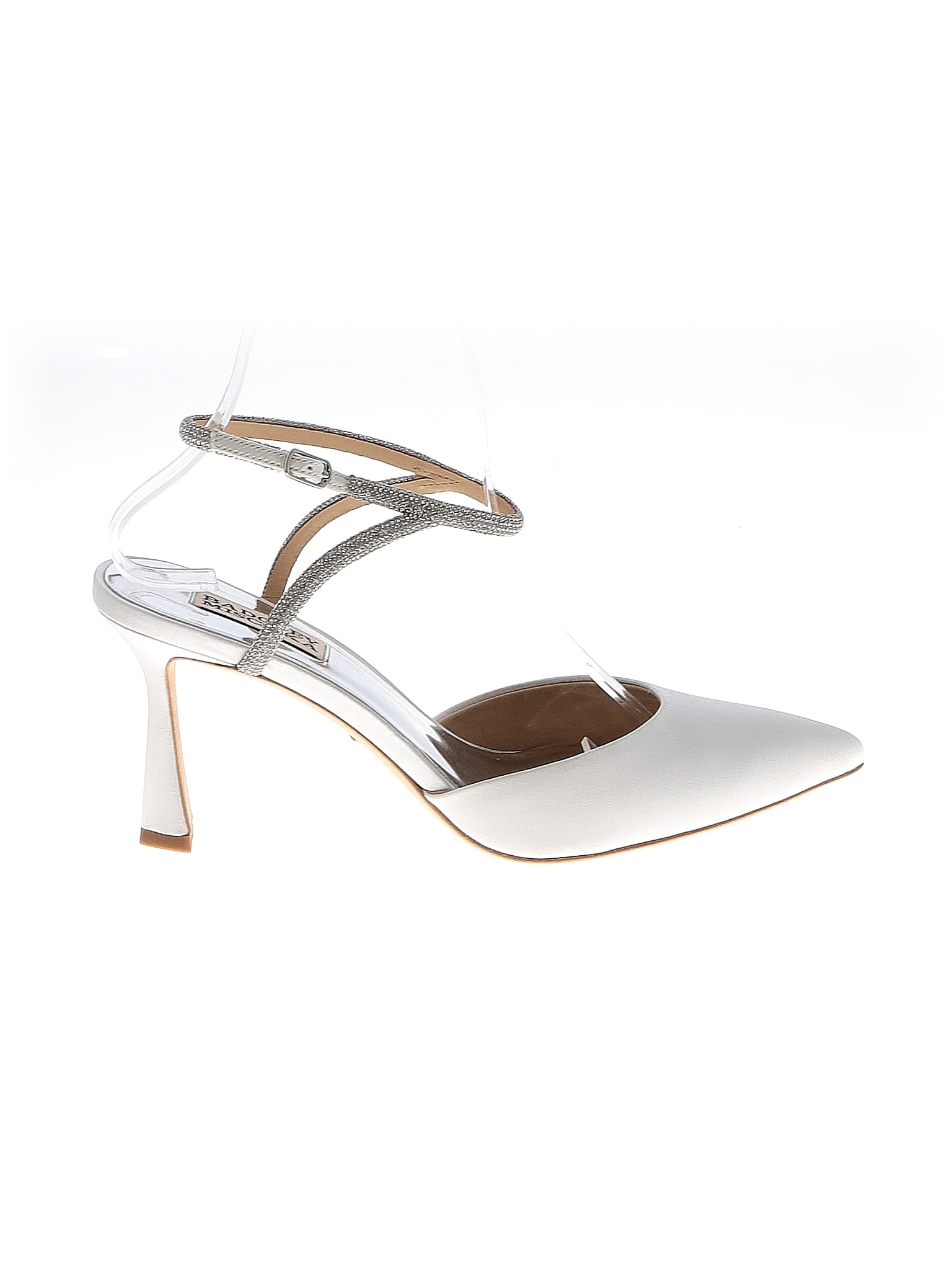 badgley mischka white heels